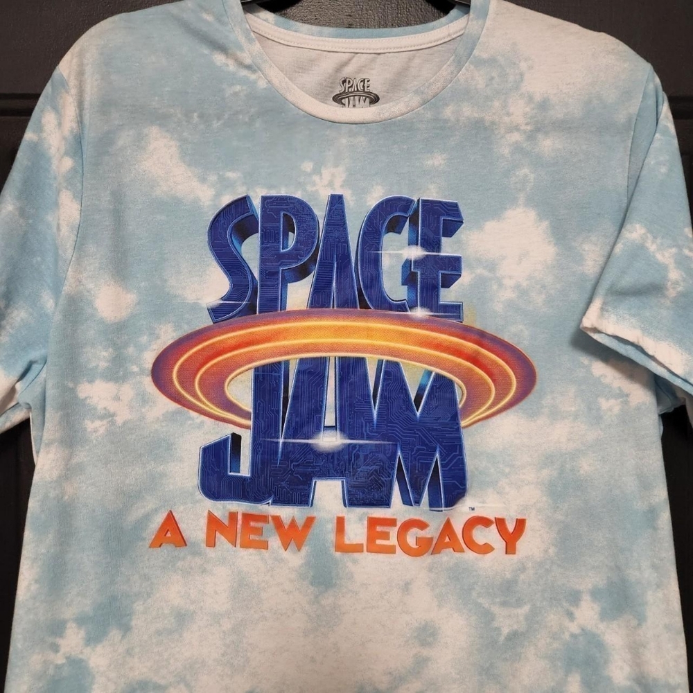 Space Jam T Shirt A New Legacy Blue White Tie‎ Dye Looney Tunes Mens …